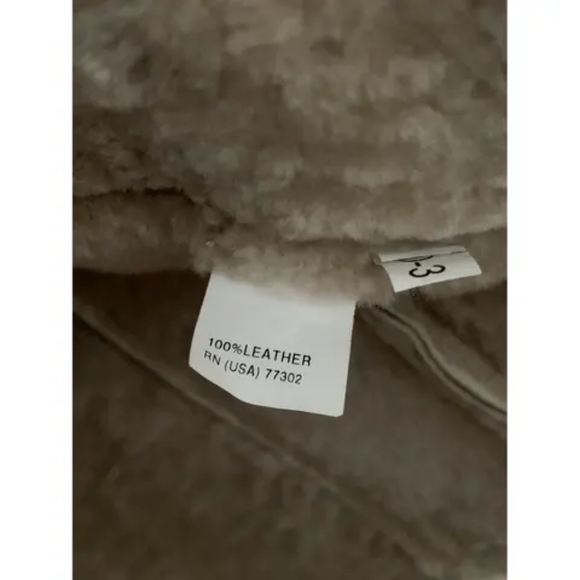 Ladies Zara Real Shearling Moto Jacket •size S - Picture 6 of 6